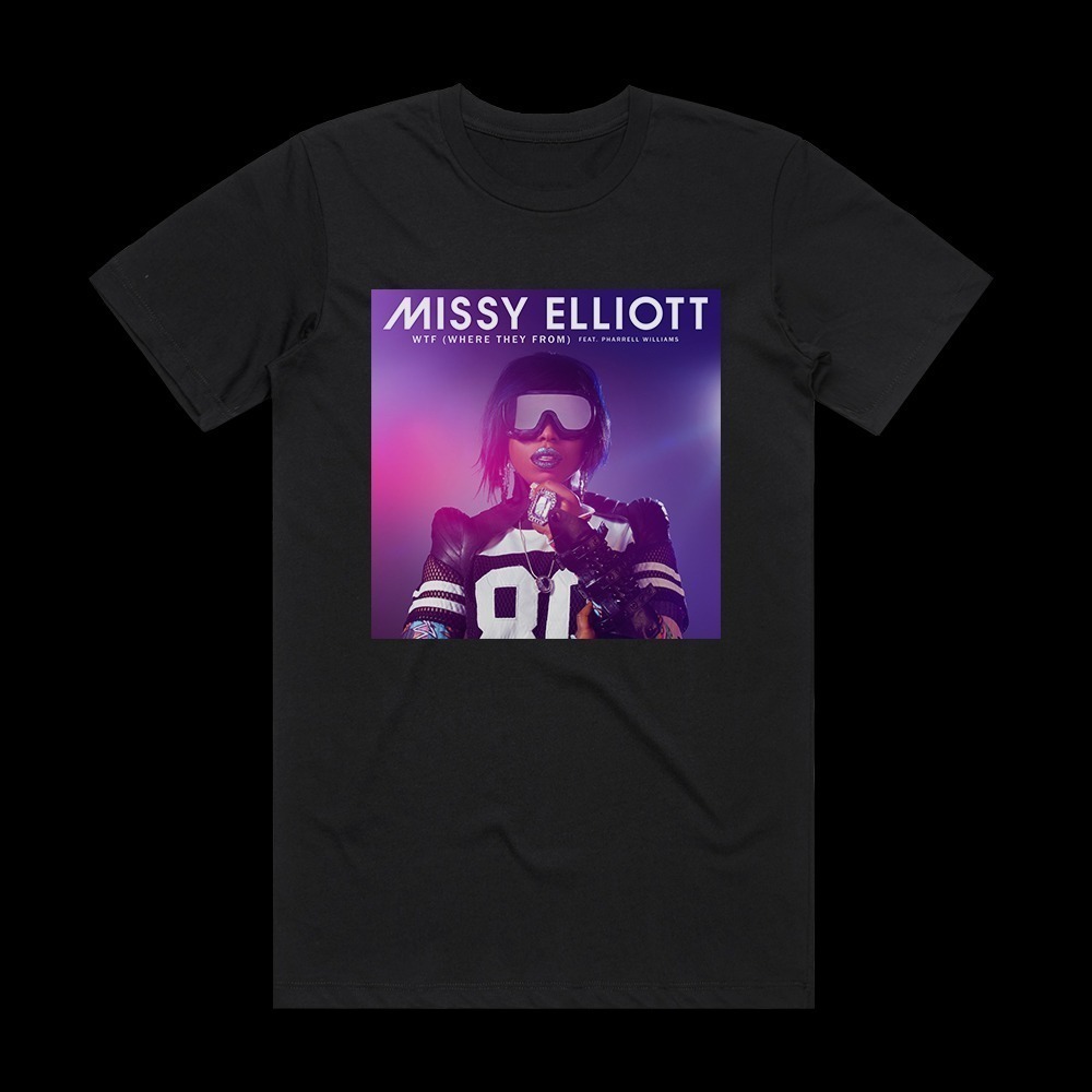 Missy Elliott Wtf Where They From Album Cover T-Shirt Black